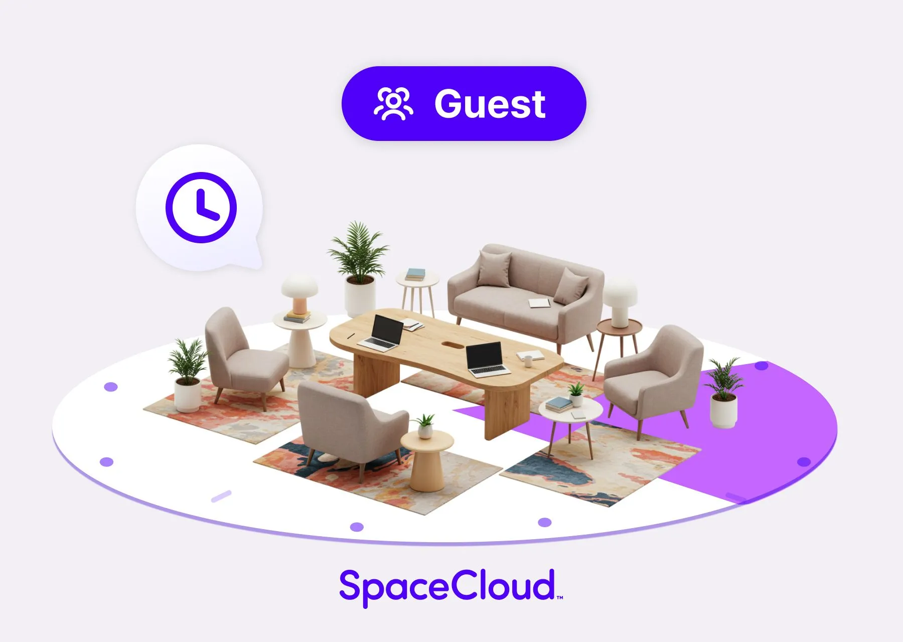 SpaceCloud platform interface showing available venues